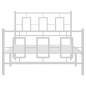 vidaXL Estructura cama metal cabecero y estribo blanca 100x190 cm