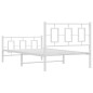 vidaXL Estructura cama metal cabecero y estribo blanca 100x190 cm