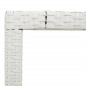 vidaXL Mesa de jardín superficie de vidrio ratán PE blanco 190x90x75cm vidaXL Mesa de jardín superficie de vidrio ratán PE blanco 190x90x75cm