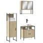 vidaXL Set de muebles de baño 3 pzas madera contrachapada roble Sonoma vidaXL Set de muebles de baño 3 pzas madera contrachapada roble Sonoma