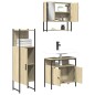 vidaXL Set de muebles de baño 3 pzas madera contrachapada roble Sonoma vidaXL Set de muebles de baño 3 pzas madera contrachapada roble Sonoma