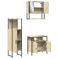 vidaXL Set de muebles de baño 3 pzas madera contrachapada roble Sonoma vidaXL Set de muebles de baño 3 pzas madera contrachapada roble Sonoma