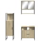 vidaXL Set de muebles de baño 3 pzas madera contrachapada roble Sonoma vidaXL Set de muebles de baño 3 pzas madera contrachapada roble Sonoma