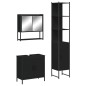 vidaXL Juego de muebles de baño 3 pzas madera contrachapada negro vidaXL Juego de muebles de baño 3 pzas madera contrachapada negro