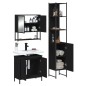 vidaXL Juego de muebles de baño 3 pzas madera contrachapada negro vidaXL Juego de muebles de baño 3 pzas madera contrachapada negro