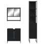 vidaXL Juego de muebles de baño 3 pzas madera contrachapada negro vidaXL Juego de muebles de baño 3 pzas madera contrachapada negro