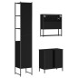 vidaXL Juego de muebles de baño 3 pzas madera contrachapada negro vidaXL Juego de muebles de baño 3 pzas madera contrachapada negro