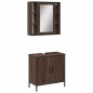 vidaXL Set de muebles baño 2 pzas madera contrachapada marrón roble vidaXL Set de muebles baño 2 pzas madera contrachapada marrón roble