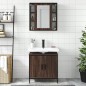vidaXL Set de muebles baño 2 pzas madera contrachapada marrón roble vidaXL Set de muebles baño 2 pzas madera contrachapada marrón roble
