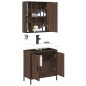 vidaXL Set de muebles baño 2 pzas madera contrachapada marrón roble vidaXL Set de muebles baño 2 pzas madera contrachapada marrón roble