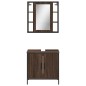 vidaXL Set de muebles baño 2 pzas madera contrachapada marrón roble vidaXL Set de muebles baño 2 pzas madera contrachapada marrón roble