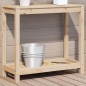 vidaXL Mesa de plantación con estante madera maciza pino 82,5x35x75 cm vidaXL Mesa de plantación con estante madera maciza pino 82,5x35x75 cm