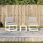 vidaXL Juego de muebles de jardín 3 pzas madera maciza de pino blanco vidaXL Juego de muebles de jardín 3 pzas madera maciza de pino blanco