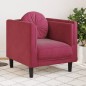 vidaXL Sillón con cojín terciopelo rojo tinto vidaXL Sillón con cojín terciopelo rojo tinto