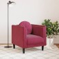 vidaXL Sillón con cojín terciopelo rojo tinto vidaXL Sillón con cojín terciopelo rojo tinto