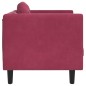 vidaXL Sillón con cojín terciopelo rojo tinto vidaXL Sillón con cojín terciopelo rojo tinto