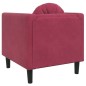 vidaXL Sillón con cojín terciopelo rojo tinto vidaXL Sillón con cojín terciopelo rojo tinto