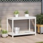 vidaXL Mesa de plantación con estante madera pino blanco 108x50x75 cm vidaXL Mesa de plantación con estante madera pino blanco 108x50x75 cm