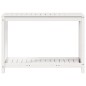 vidaXL Mesa de plantación con estante madera pino blanco 108x50x75 cm vidaXL Mesa de plantación con estante madera pino blanco 108x50x75 cm
