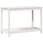 vidaXL Mesa de plantación con estante madera pino blanco 108x50x75 cm vidaXL Mesa de plantación con estante madera pino blanco 108x50x75 cm