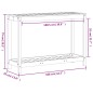 vidaXL Mesa de plantación con estante madera pino blanco 108x35x75 cm