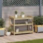 vidaXL Mesa plantación con estantes madera impregnada 108x45x86,5 cm