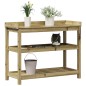 vidaXL Mesa plantación con estantes madera impregnada 108x45x86,5 cm