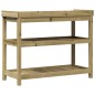 vidaXL Mesa plantación con estantes madera impregnada 108x45x86,5 cm