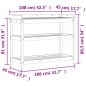 vidaXL Mesa plantación con estantes madera impregnada 108x45x86,5 cm