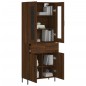 vidaXL Aparador alto madera contrachapada marrón roble 69,5x34x180 cm vidaXL Aparador alto madera contrachapada marrón roble 69,5x34x180 cm