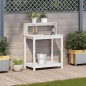 vidaXL Mesa plantación con estantes madera pino blanco 82,5x50x109,5cm