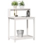 vidaXL Mesa plantación con estantes madera pino blanco 82,5x50x109,5cm