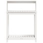 vidaXL Mesa plantación con estantes madera pino blanco 82,5x50x109,5cm
