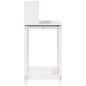 vidaXL Mesa plantación con estantes madera pino blanco 82,5x50x109,5cm