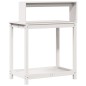 vidaXL Mesa plantación con estantes madera pino blanco 82,5x50x109,5cm