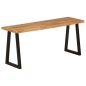 vidaXL Banco con borde natural de madera de acacia maciza 105 cm vidaXL Banco con borde natural de madera de acacia maciza 105 cm