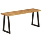 vidaXL Banco con borde natural de madera de acacia maciza 105 cm vidaXL Banco con borde natural de madera de acacia maciza 105 cm