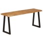 vidaXL Banco con borde natural de madera de acacia maciza 105 cm vidaXL Banco con borde natural de madera de acacia maciza 105 cm