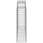 vidaXL Cestas gaviones 5 uds forma de arco hierro 200x50x140/160 cm