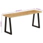 vidaXL Banco con borde natural de madera de mango maciza 105 cm