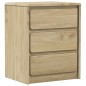 vidaXL Mesita de noche SAUDA madera de pino maciza roble 44x35x56 cm vidaXL Mesita de noche SAUDA madera de pino maciza roble 44x35x56 cm