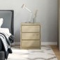 vidaXL Mesita de noche SAUDA madera de pino maciza roble 44x35x56 cm vidaXL Mesita de noche SAUDA madera de pino maciza roble 44x35x56 cm