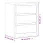 vidaXL Mesita de noche SAUDA madera de pino maciza roble 44x35x56 cm vidaXL Mesita de noche SAUDA madera de pino maciza roble 44x35x56 cm