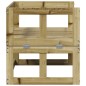 vidaXL Banco sofá de jardín extensible madera de pino impregnada vidaXL Banco sofá de jardín extensible madera de pino impregnada