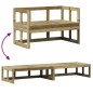 vidaXL Banco sofá de jardín extensible madera de pino impregnada vidaXL Banco sofá de jardín extensible madera de pino impregnada