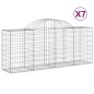 vidaXL Cestas de gaviones 7 uds forma de arco hierro 200x50x80/100 cm vidaXL Cestas de gaviones 7 uds forma de arco hierro 200x50x80/100 cm