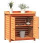 vidaXL Mesa plantación con estantes madera pino marrón 82,5x50x86,5 cm vidaXL Mesa plantación con estantes madera pino marrón 82,5x50x86,5 cm