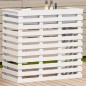 vidaXL Mesa alta de bar de jardín madera pino blanco 113,5x50x103 cm vidaXL Mesa alta de bar de jardín madera pino blanco 113,5x50x103 cm