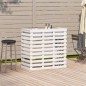 vidaXL Mesa alta de bar de jardín madera pino blanco 113,5x50x103 cm vidaXL Mesa alta de bar de jardín madera pino blanco 113,5x50x103 cm