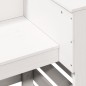 vidaXL Mesa alta de bar de jardín madera pino blanco 113,5x50x103 cm vidaXL Mesa alta de bar de jardín madera pino blanco 113,5x50x103 cm